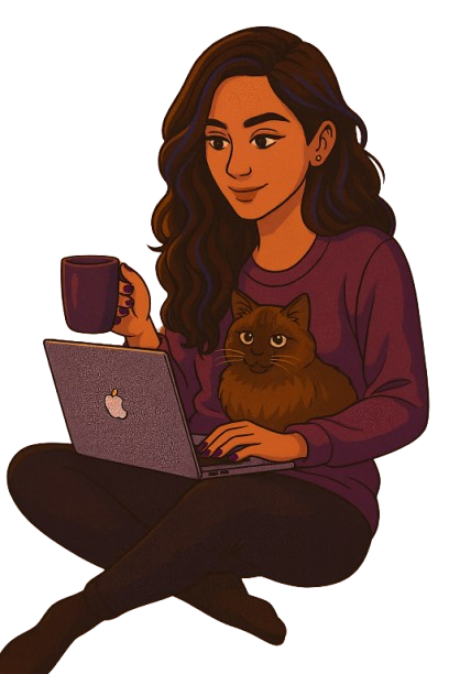 Working with cat illustration